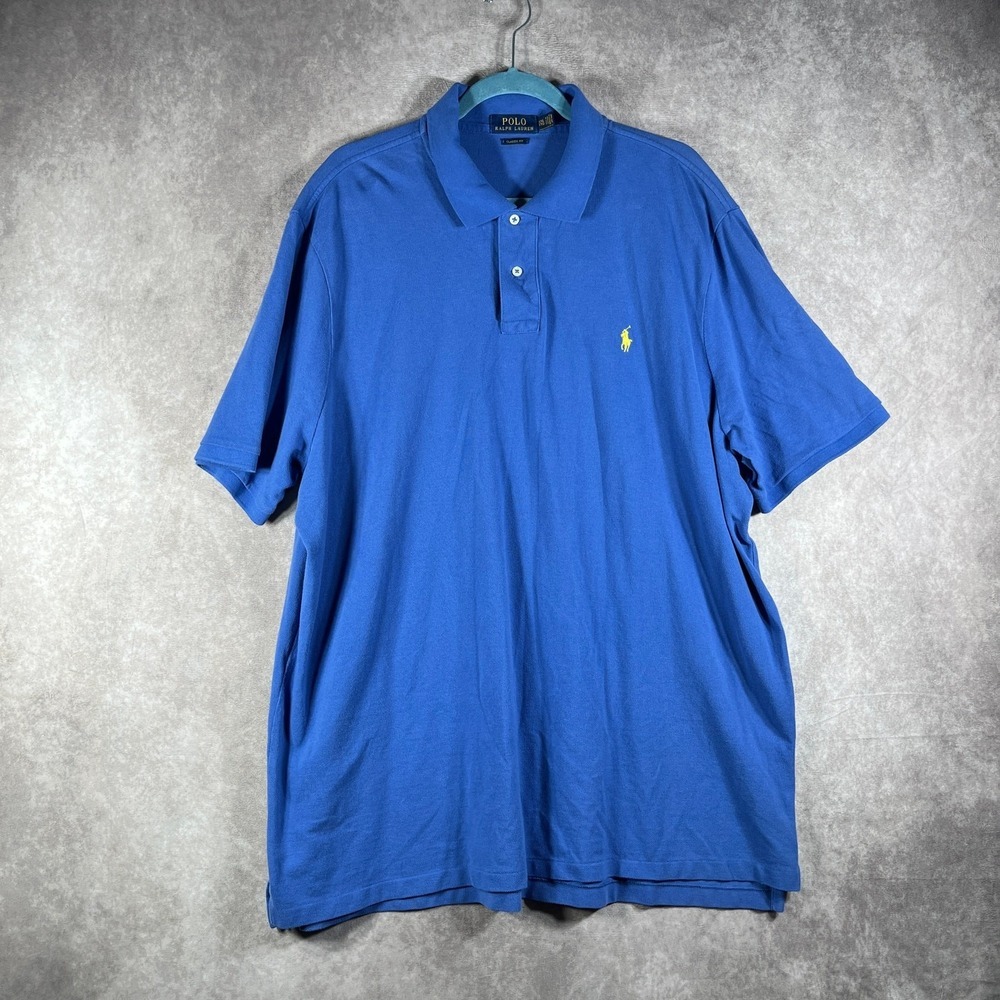 Polo Ralph Lauren Polo Shirt Mens Size 2XL Blue Classic Fit Short Sleeves Preppy